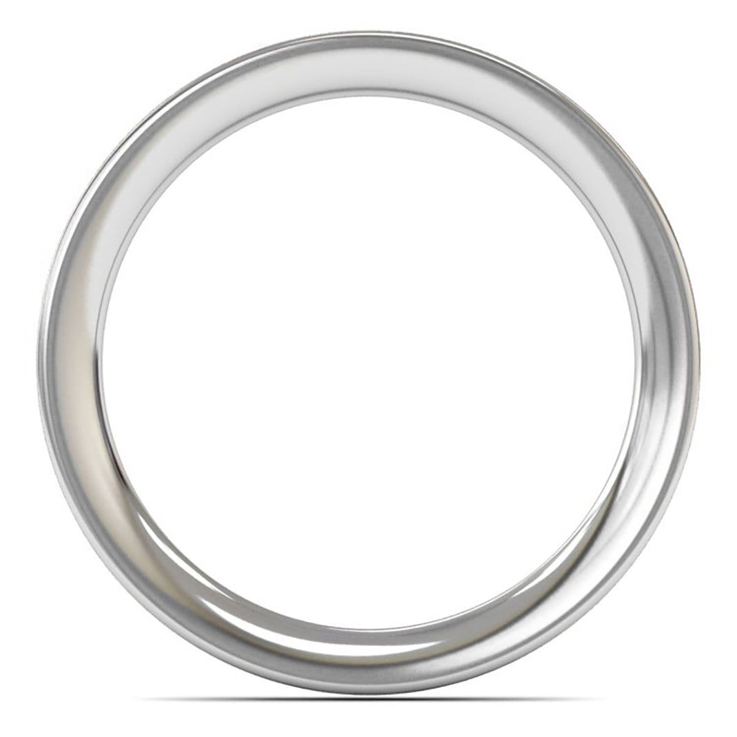 18ct White Fairtrade Gold 2mm Heavy Weight Flat Court Wedding Ring