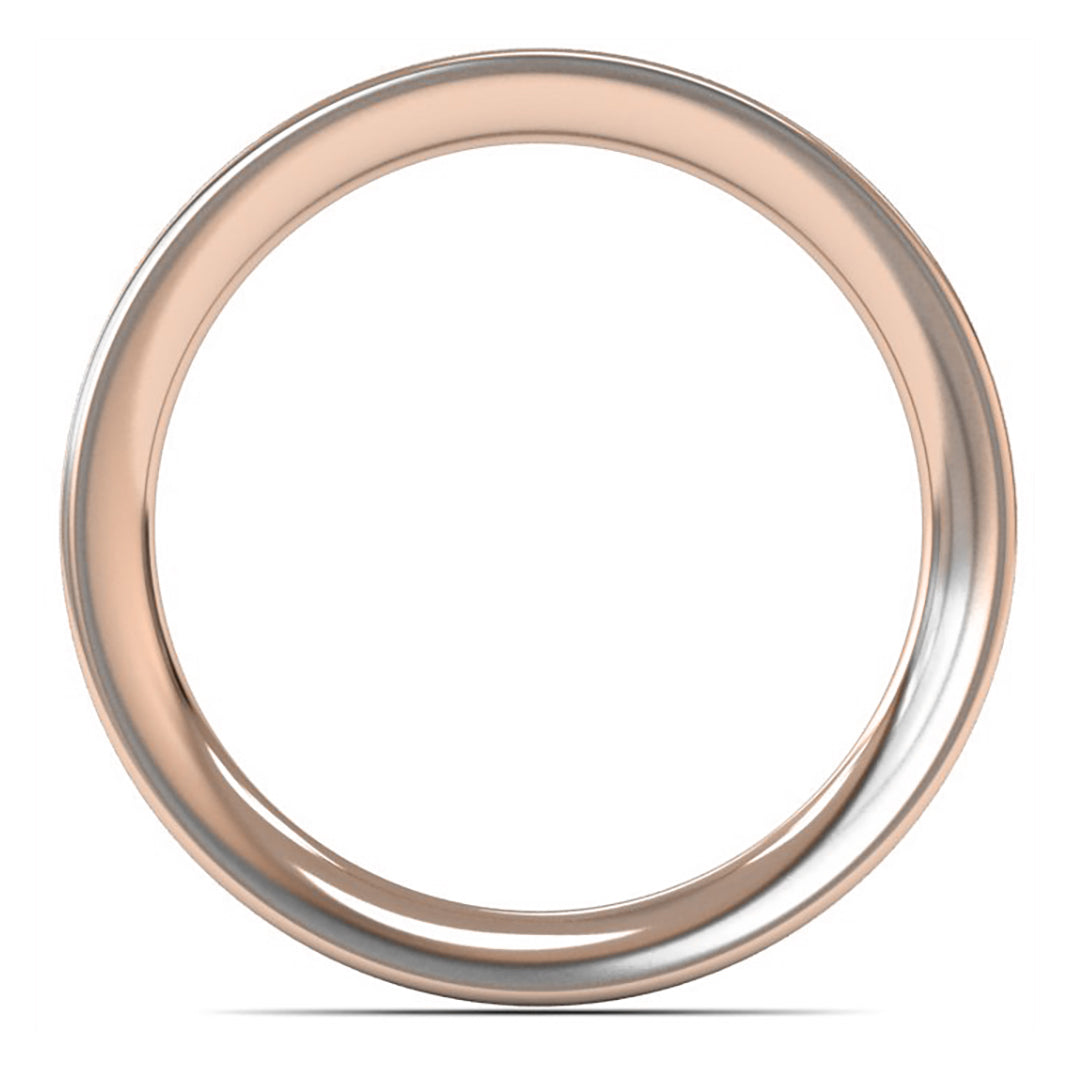 9ct Rose Gold 2mm Heavy Weight Flat Court Wedding Ring