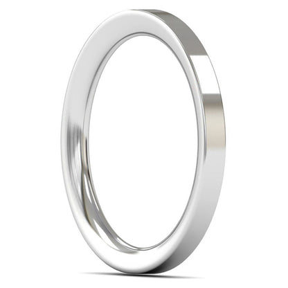 Palladium 500 2mm Heavy Weight Flat Court Wedding Ring