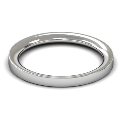 Platinum 950 2mm Heavy Weight Flat Court Wedding Ring