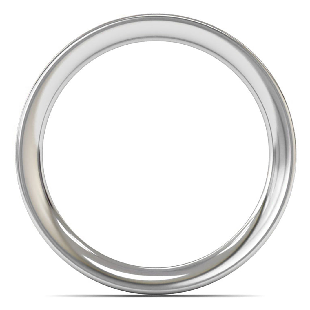 18ct White Gold 2.5mm Heavy Weight Flat Court Wedding Ring