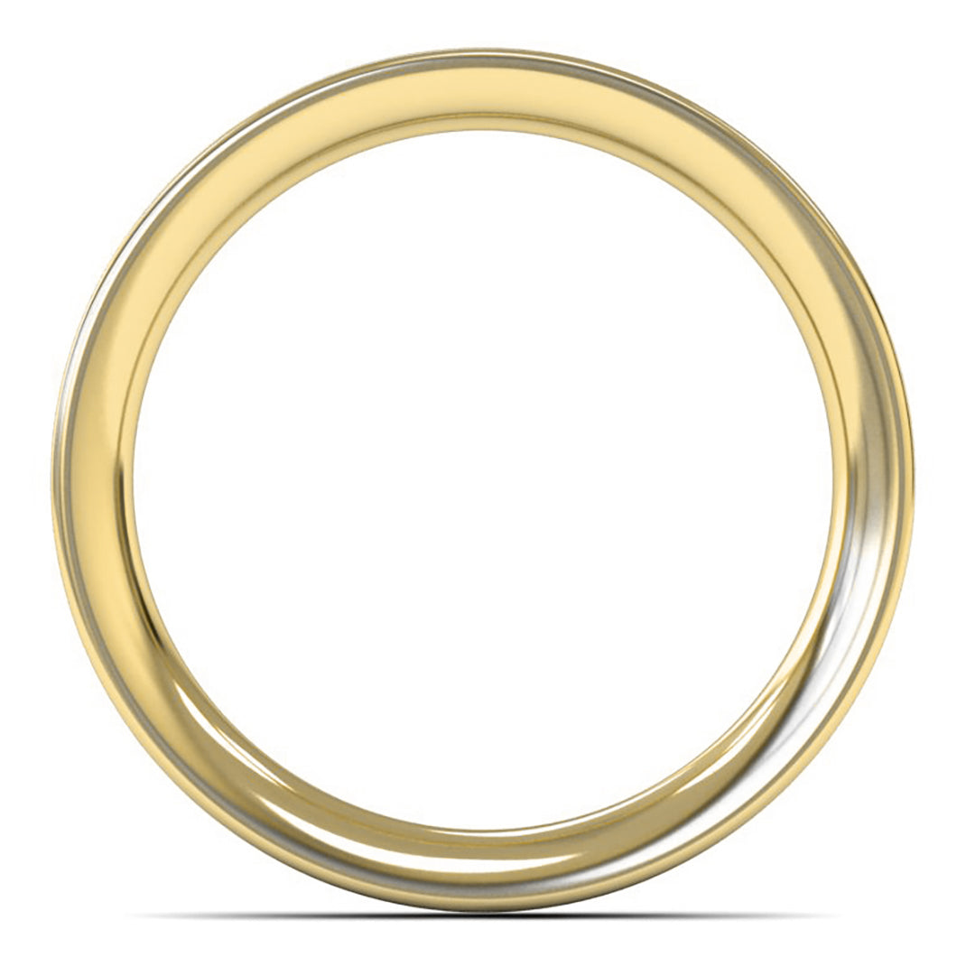 14ct Yellow Fairtrade Gold 3mm Heavy Weight Flat Court Wedding Ring