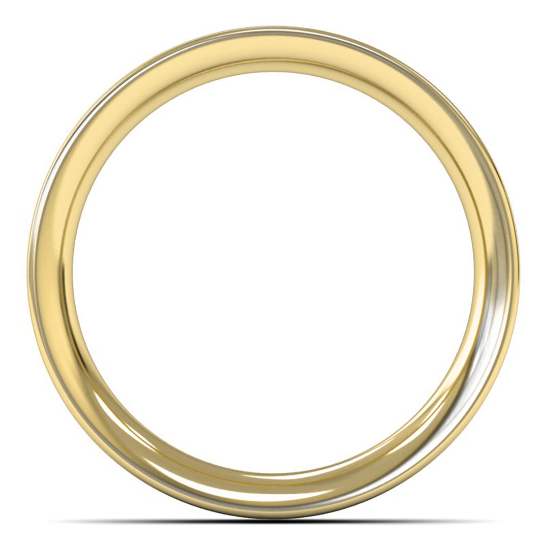 14ct Yellow Gold 4mm Heavy Weight Flat Court Wedding Ring