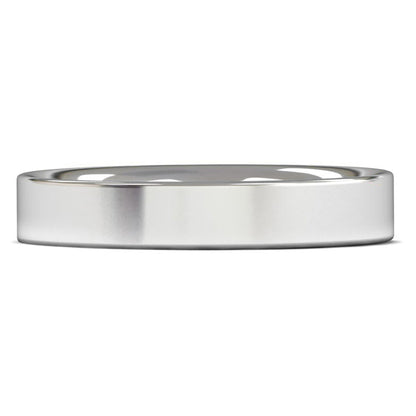 9ct White Gold 4mm Heavy Weight Flat Court Wedding Ring