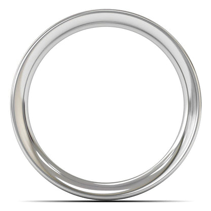 Platinum 950 4mm Heavy Weight Flat Court Wedding Ring