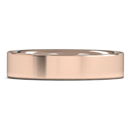 18ct Rose Fairtrade Gold 5mm Heavy Weight Flat Court Wedding Ring
