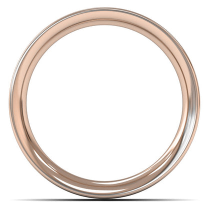 18ct Rose Fairtrade Gold 5mm Heavy Weight Flat Court Wedding Ring