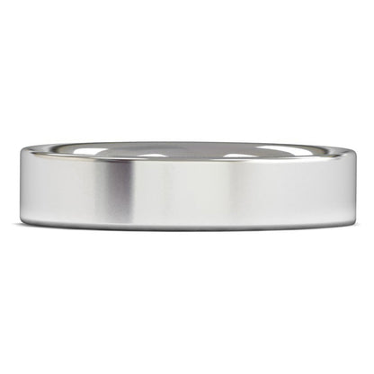 18ct White Gold 5mm Heavy Weight Flat Court Wedding Ring