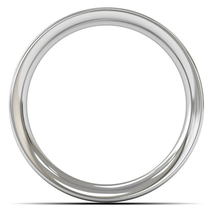 18ct White Gold 5mm Heavy Weight Flat Court Wedding Ring