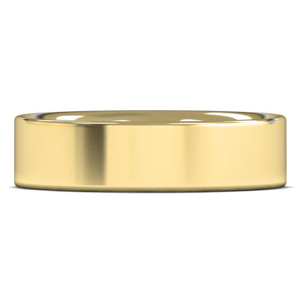 18ct Yellow Gold 6mm Heavy Weight Flat Court Wedding Ring