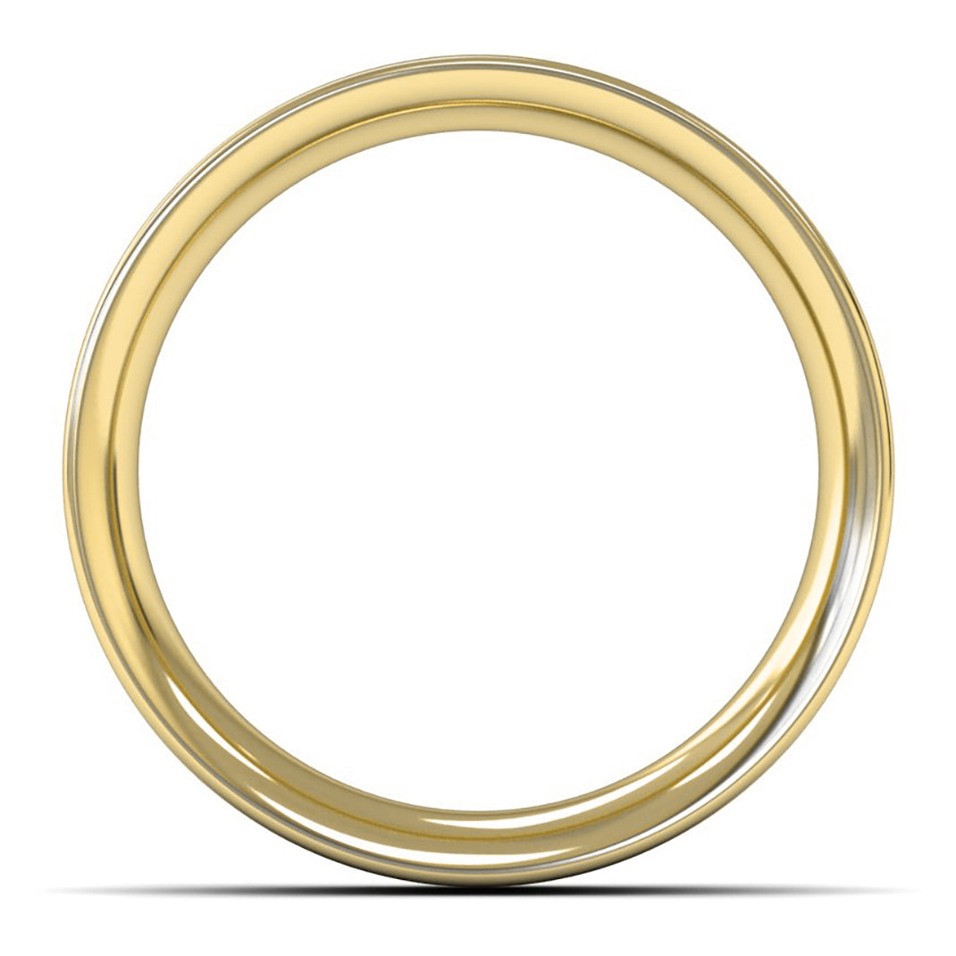 18ct Yellow Gold 6mm Heavy Weight Flat Court Wedding Ring