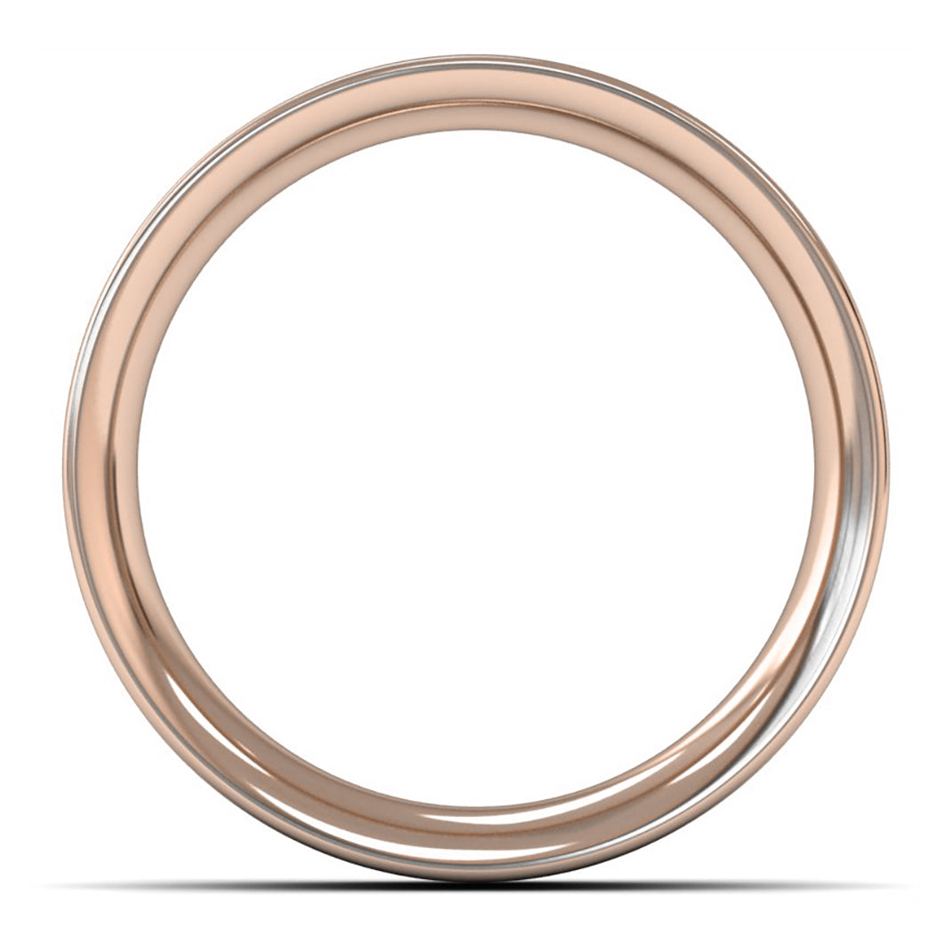 9ct Rose Gold 6mm Heavy Weight Flat Court Wedding Ring