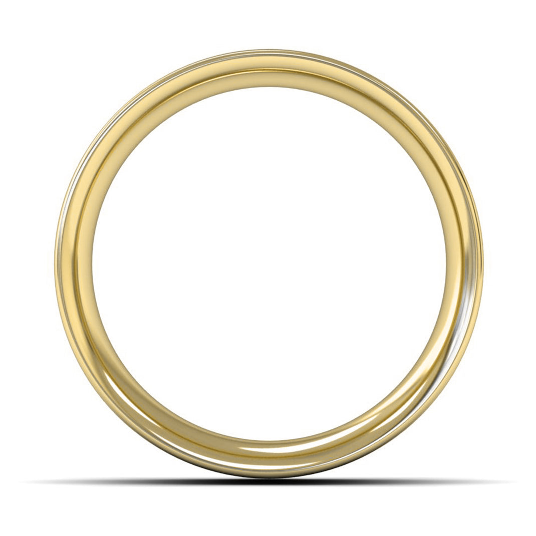 9ct Yellow Gold 8mm Heavy Weight Flat Court Wedding Ring