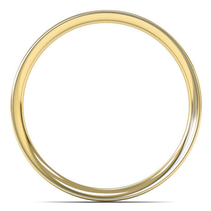 14ct Yellow Fairtrade Gold 2mm Light Weight Flat Court Wedding Ring