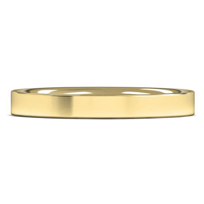18ct Yellow Gold 2.5mm Light Weight Flat Court Wedding Ring