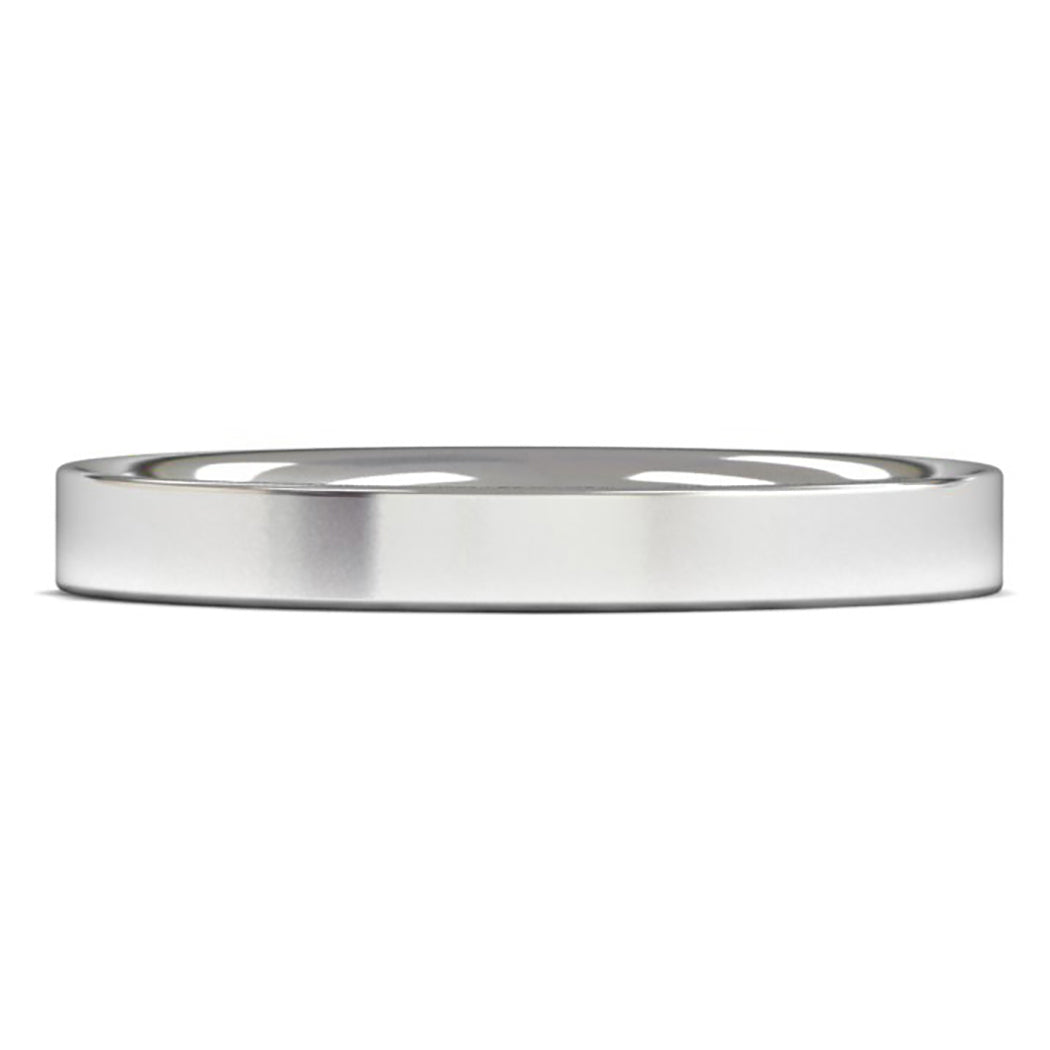 Palladium 950 2.5mm Light Weight Flat Court Wedding Ring