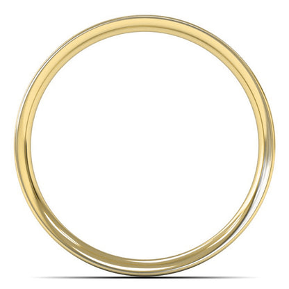 14ct Yellow Fairtrade Gold 3mm Light Weight Flat Court Wedding Ring