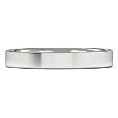 9ct White Fairtrade Gold 3mm Light Weight Flat Court Wedding Ring