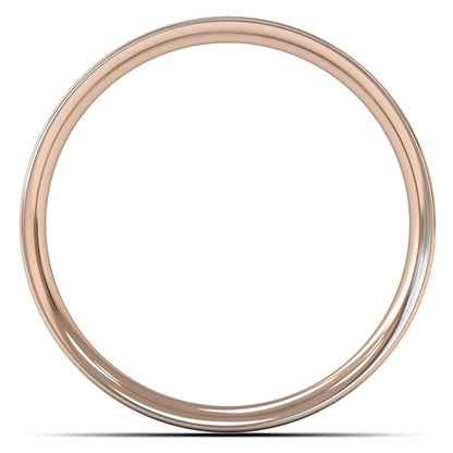 18ct Rose Gold 4mm Light Weight Flat Court Wedding Ring