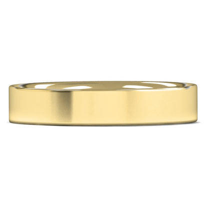 18ct Yellow Gold 4mm Light Weight Flat Court Wedding Ring