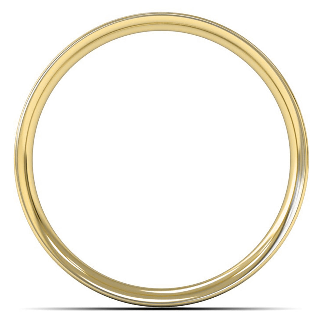 18ct Yellow Gold 4mm Light Weight Flat Court Wedding Ring