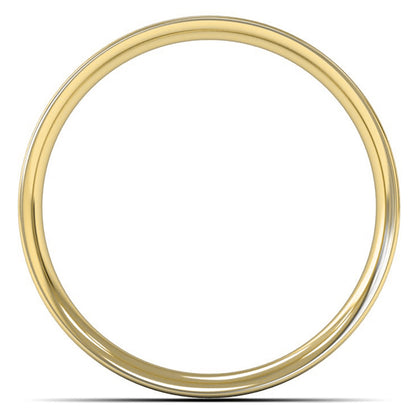 9ct Yellow Fairtrade Gold 4mm Light Weight Flat Court Wedding Ring