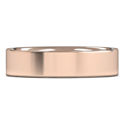 18ct Rose Fairtrade Gold 5mm Light Weight Flat Court Wedding Ring