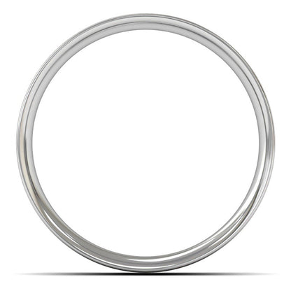 9ct White Fairtrade Gold 5mm Light Weight Flat Court Wedding Ring