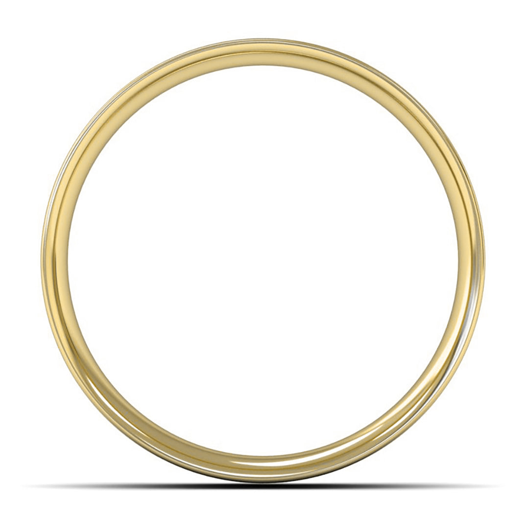 14ct Yellow Fairtrade Gold 6mm Light Weight Flat Court Wedding Ring