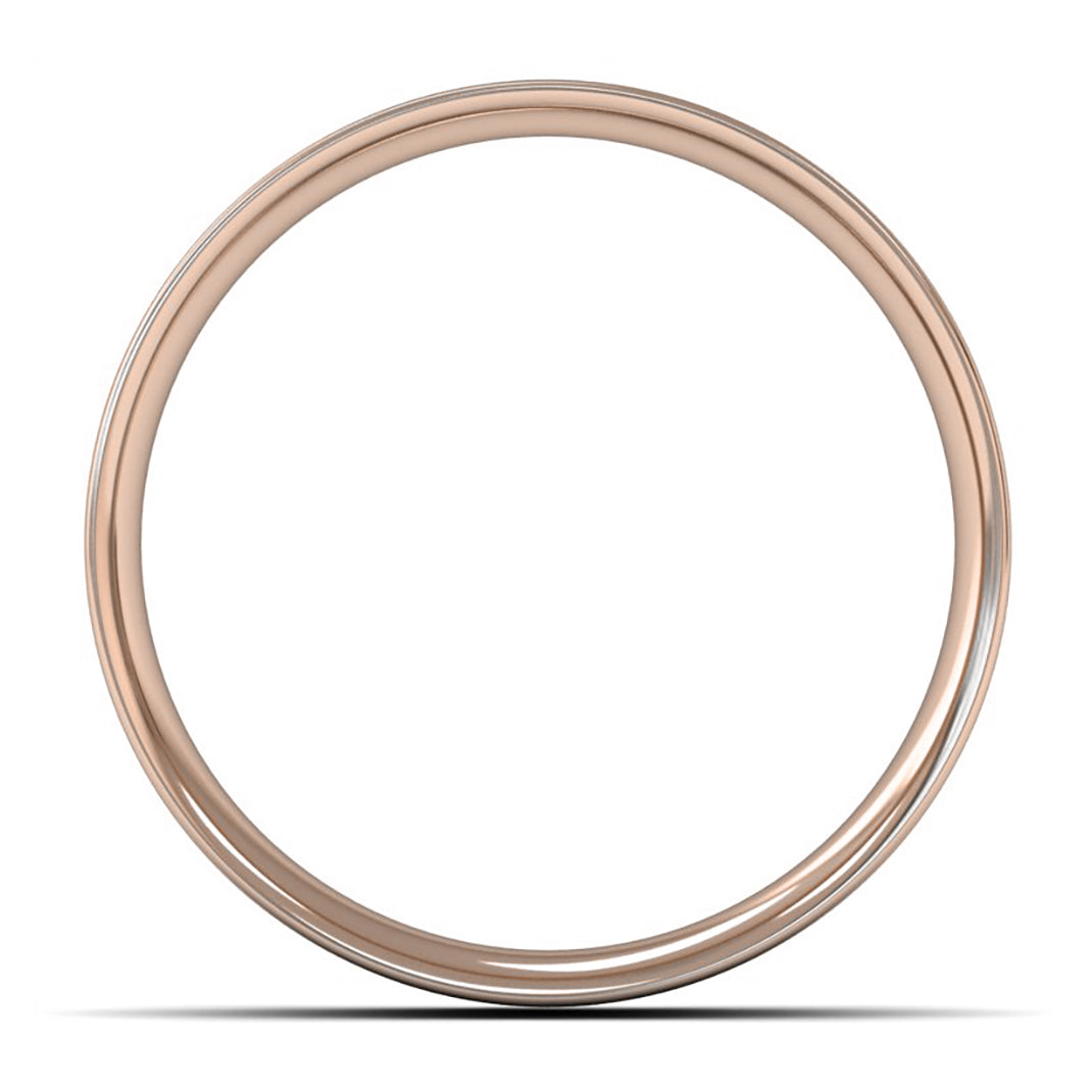 18ct Rose Fairtrade Gold 6mm Light Weight Flat Court Wedding Ring