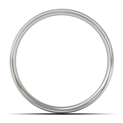 18ct White Fairtrade Gold 6mm Light Weight Flat Court Wedding Ring