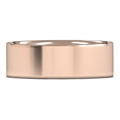 18ct Rose Gold 7mm Light Weight Flat Court Wedding Ring