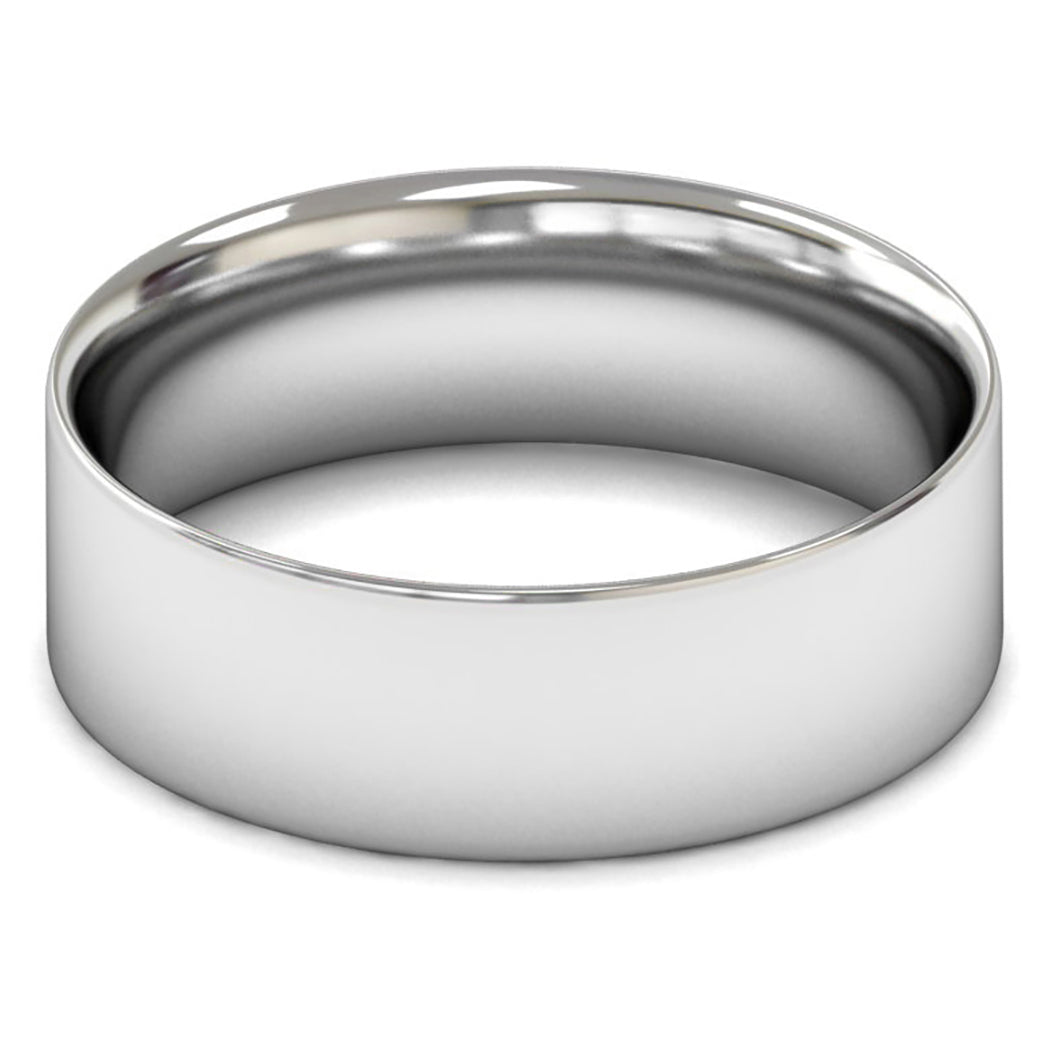 Platinum 950 7mm Light Weight Flat Court Wedding Ring