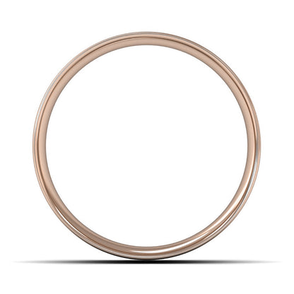 14ct Rose Gold 8mm Light Weight Flat Court Wedding Ring