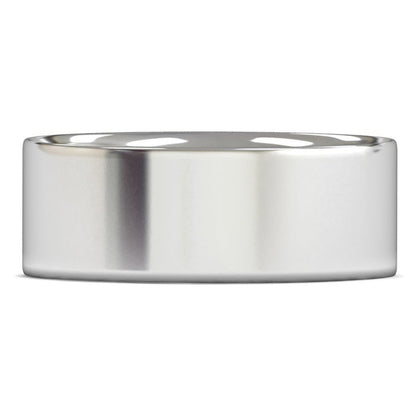 9ct White Fairtrade Gold 8mm Light Weight Flat Court Wedding Ring