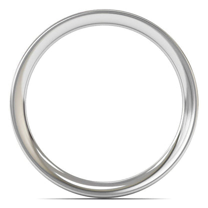 9ct White Fairtrade Gold 2mm Medium Weight Flat Court Wedding Ring