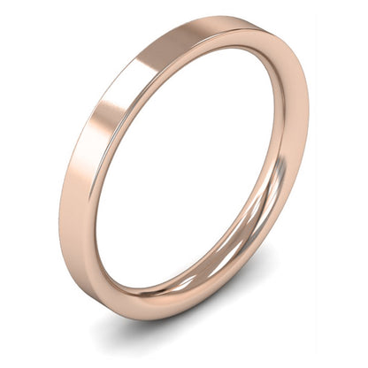 14ct Rose Fairtrade Gold 2.5mm Medium Weight Flat Court Wedding Ring