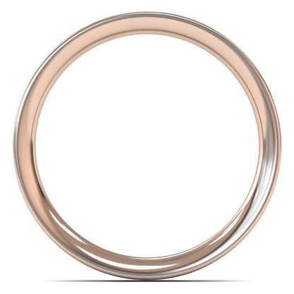 9ct Rose Fairtrade Gold 2.5mm Medium Weight Flat Court Wedding Ring