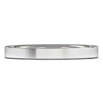 9ct White Fairtrade Gold 2.5mm Medium Weight Flat Court Wedding Ring