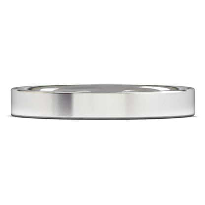 14ct White Gold 3mm Medium Weight Flat Court Wedding Ring