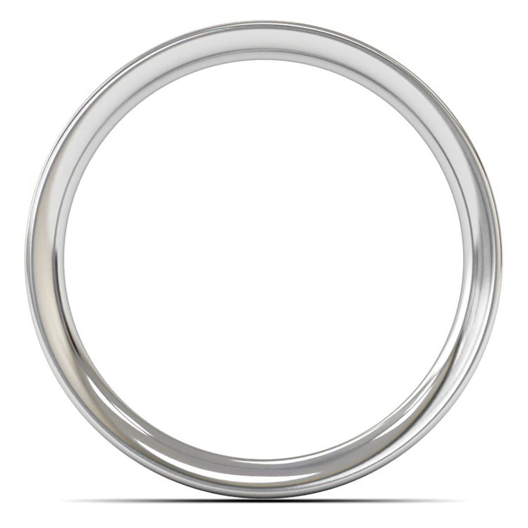 18ct White Gold 3mm Medium Weight Flat Court Wedding Ring