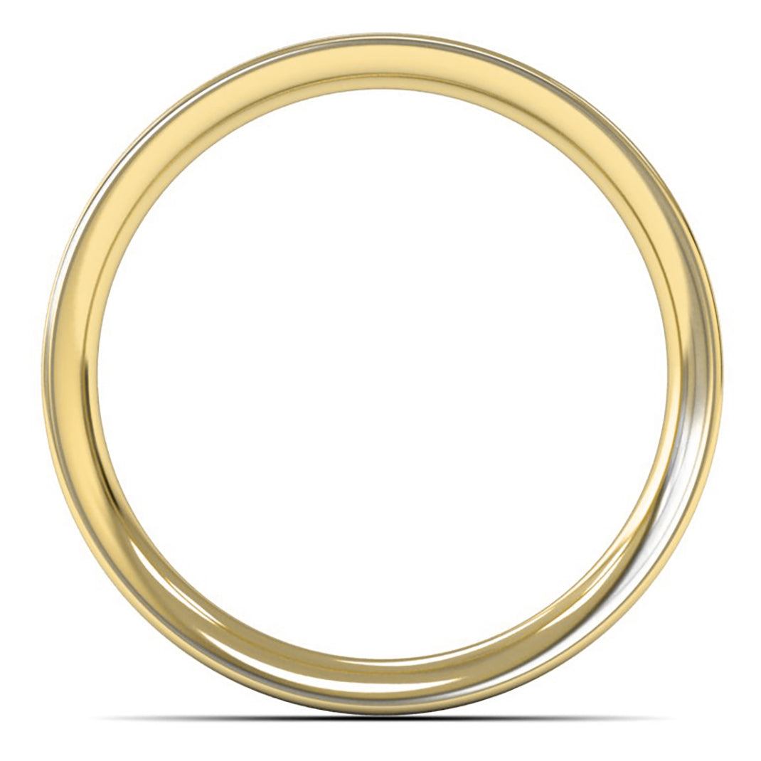 18ct Yellow Fairtrade Gold 3mm Medium Weight Flat Court Wedding Ring
