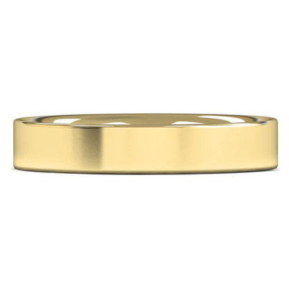 14ct Yellow Fairtrade Gold 4mm Medium Weight Flat Court Wedding Ring
