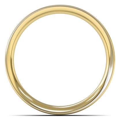 9ct Yellow Fairtrade Gold 4mm Medium Weight Flat Court Wedding Ring
