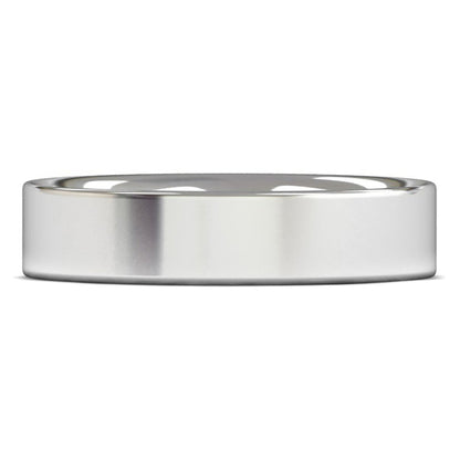 9ct White Fairtrade Gold 5mm Medium Weight Flat Court Wedding Ring