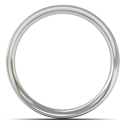 9ct White Fairtrade Gold 5mm Medium Weight Flat Court Wedding Ring