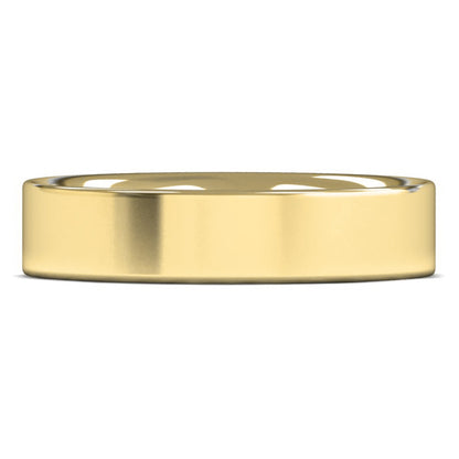9ct Yellow Fairtrade Gold 5mm Medium Weight Flat Court Wedding Ring