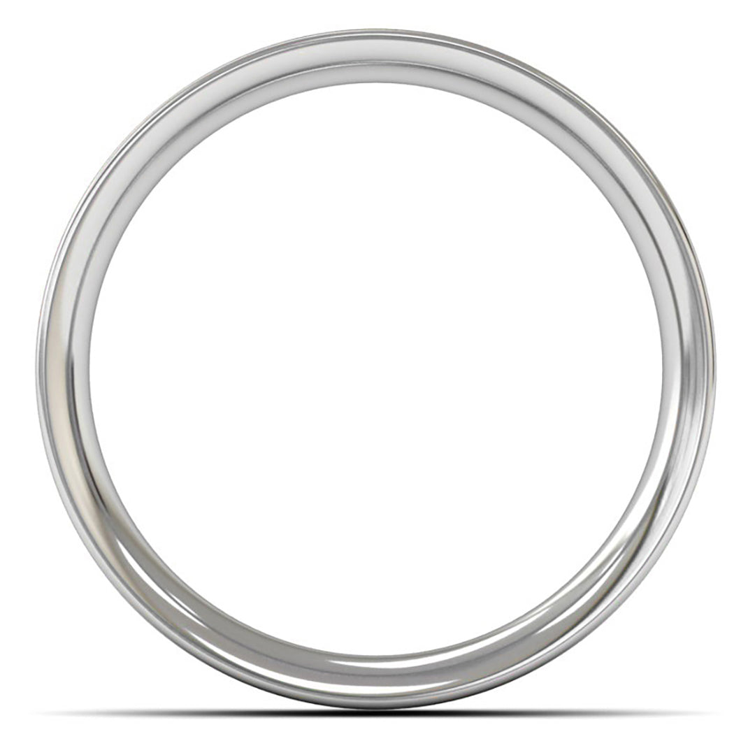 Platinum 950 5mm Medium Weight Flat Court Wedding Ring