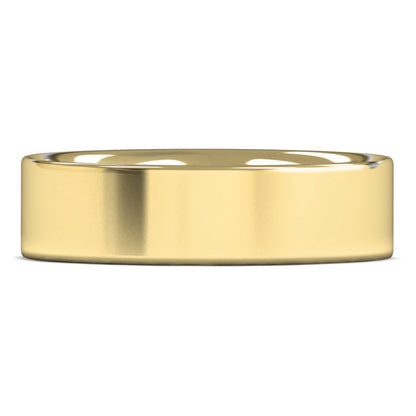 14ct Yellow Gold 6mm Medium Weight Flat Court Wedding Ring