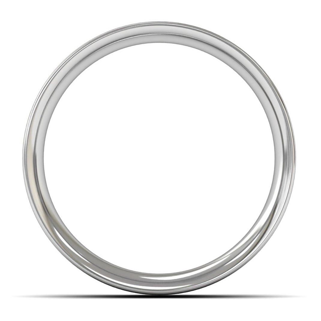 18ct White Gold 6mm Medium Weight Flat Court Wedding Ring